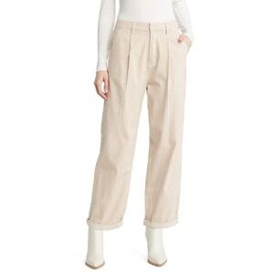 Brixton Victory Stripe Pleated High Waist Relaxed Fit Trouser Pants Mojave 29‎